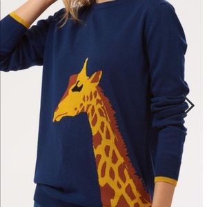 Sugarhill Brighton Rita Tall Stories giraffe sweater in navy